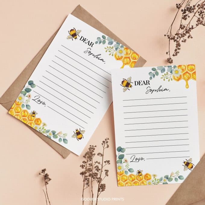 Bee Birthday Time Capsule Sign & Card - Image 7