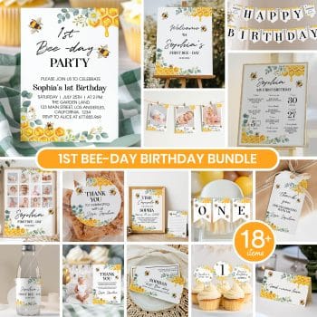 First Bee Day Birthday Party Bundle