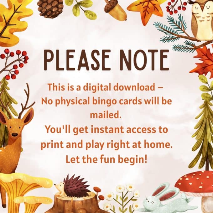 Nature Bingo Printable Party Game - Image 6