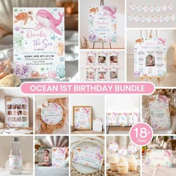 Pastel Under The Sea Birthday Party Bundle