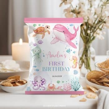 Pastel Under The Sea Birthday Chip Bags