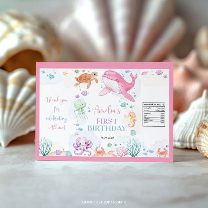Pastel Under The Sea Birthday Chip Bags - Image 8