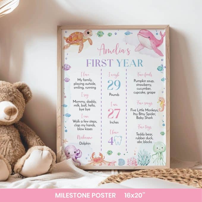 Pastel Under The Sea Birthday Invitation Bundle - Image 7