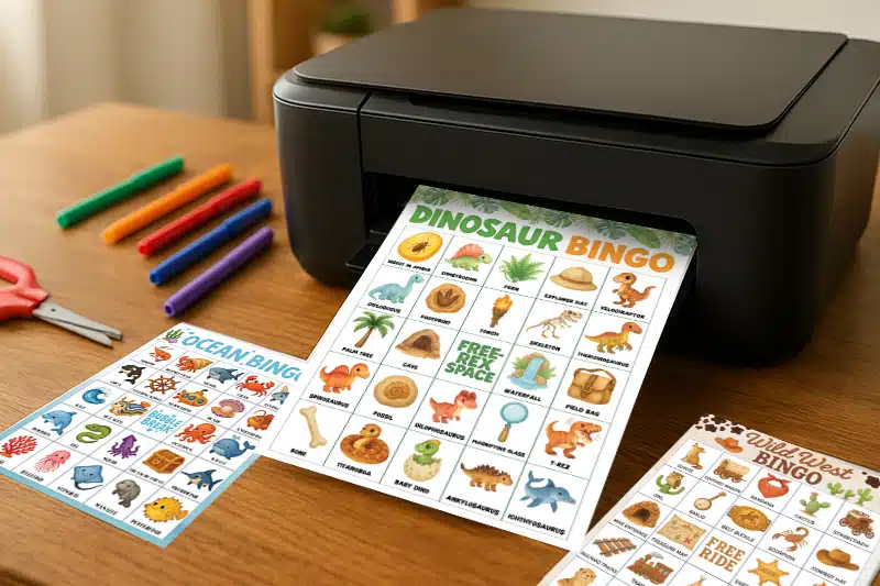 Printable Bingo Games 8 printable bingo games being printed