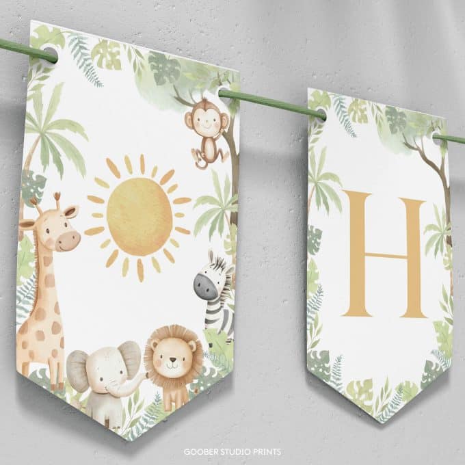 Safari Wild One Birthday Banner - Image 3