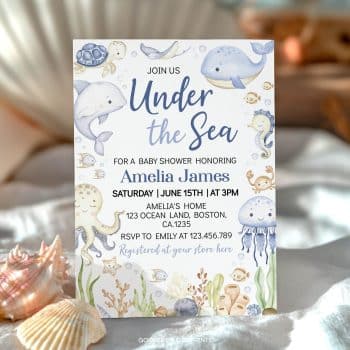 Under The Sea Baby Shower Invitation