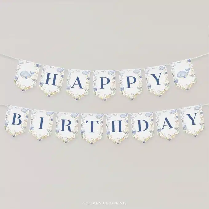 Under the Sea Birthday Banner