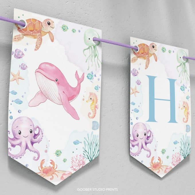 Under The Sea Birthday Banner - Image 2