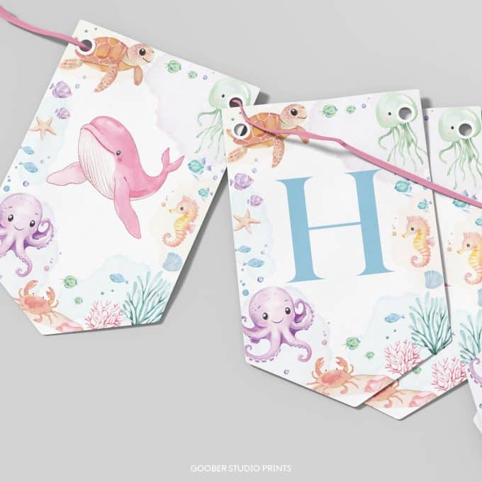 Under The Sea Birthday Banner - Image 3