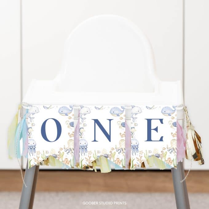 Under The Sea Birthday Highchair Banner - Image 2