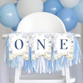 Under The Sea Birthday Highchair Banner