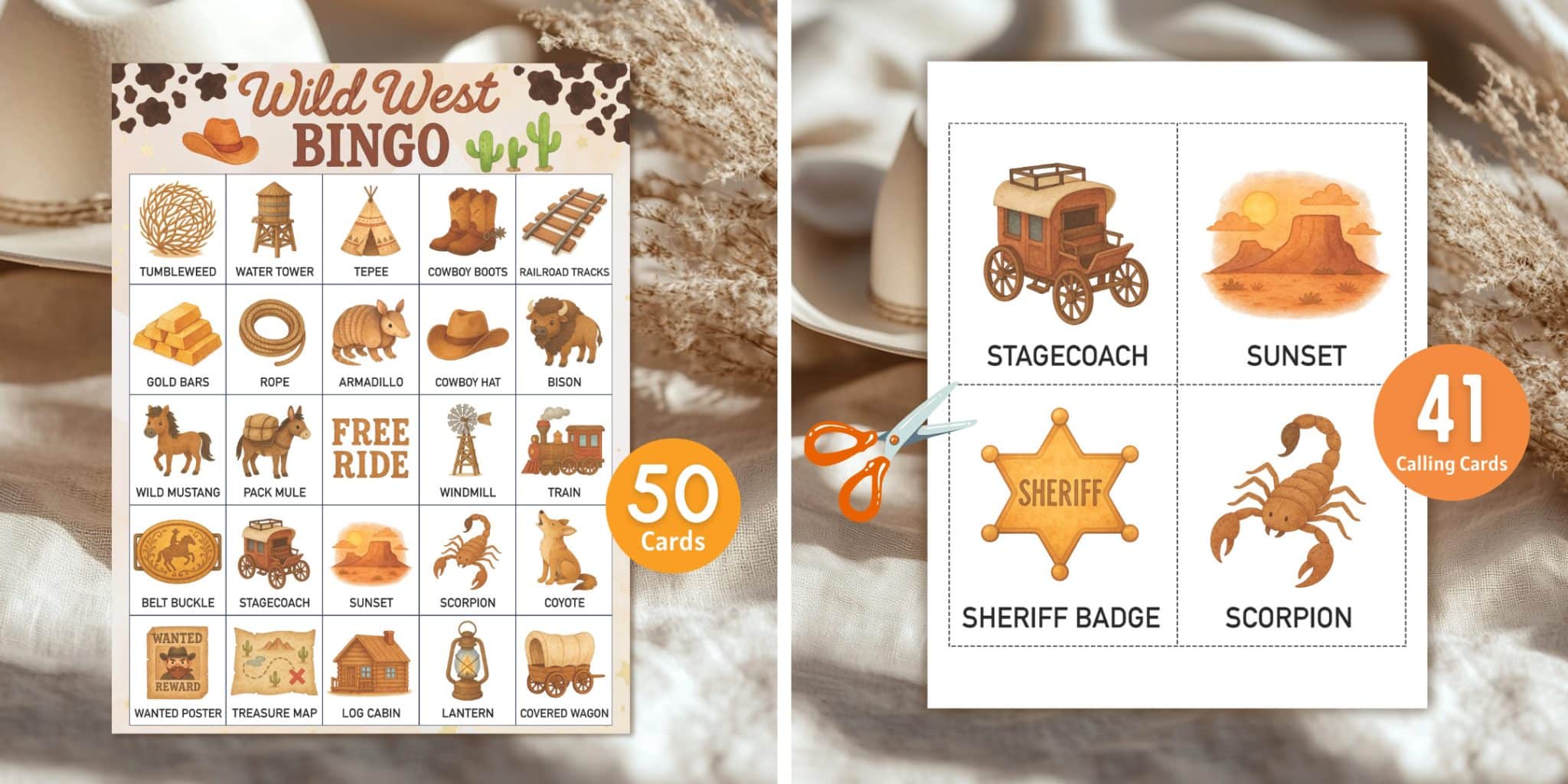 wild west bingo printable pdf scaled