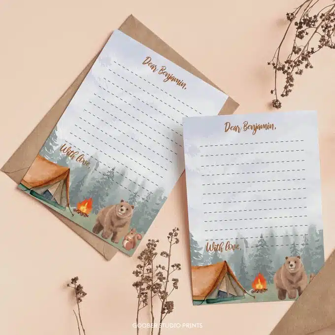 Camping Birthday Party Time Capsule Sign & Card - Image 7