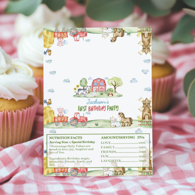 Farm Birthday Party Chocolate Bar Wrappers - Image 2