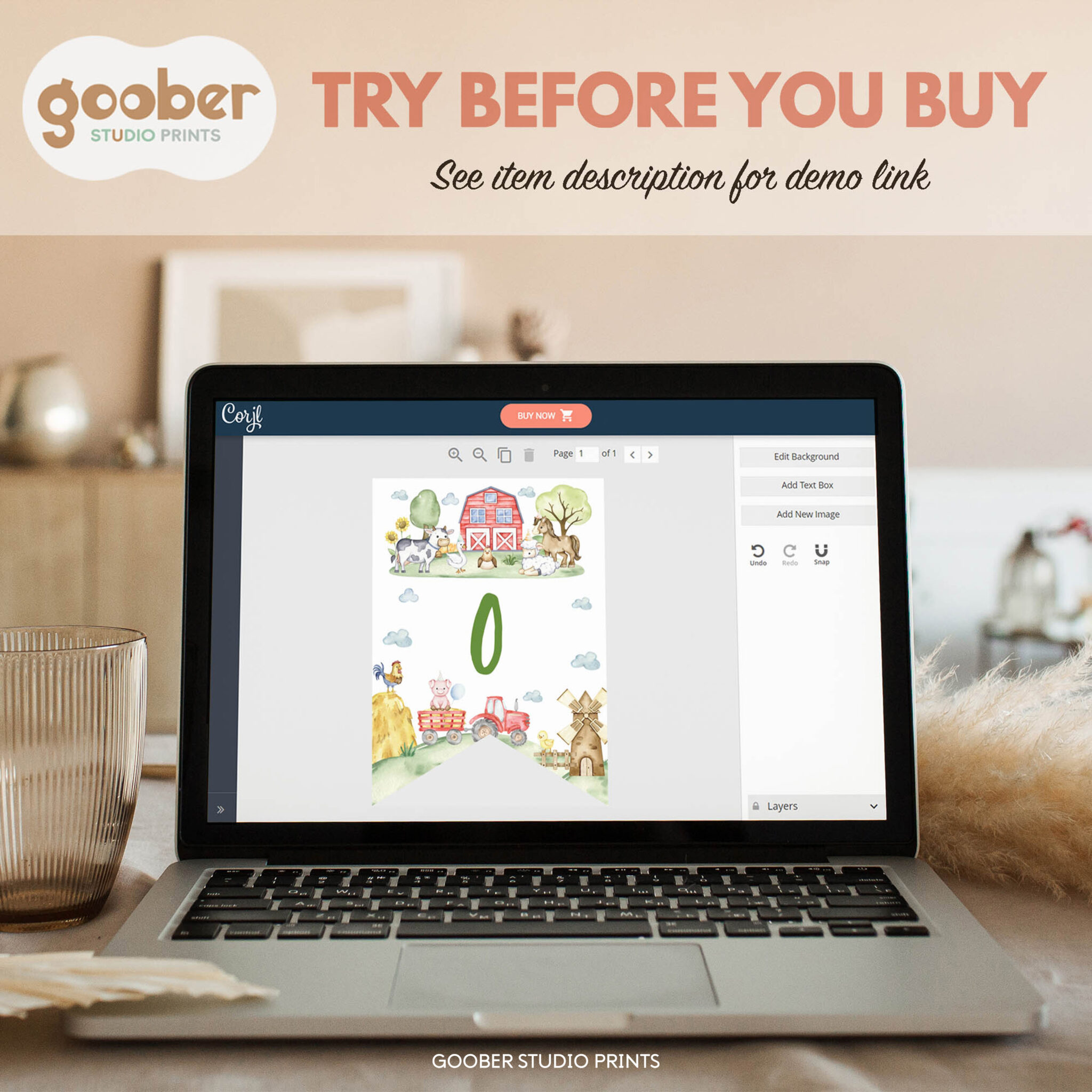 Farm Birthday Party Highchair Banner 7 Farm Birthday Party Highchair Banner - Image 7