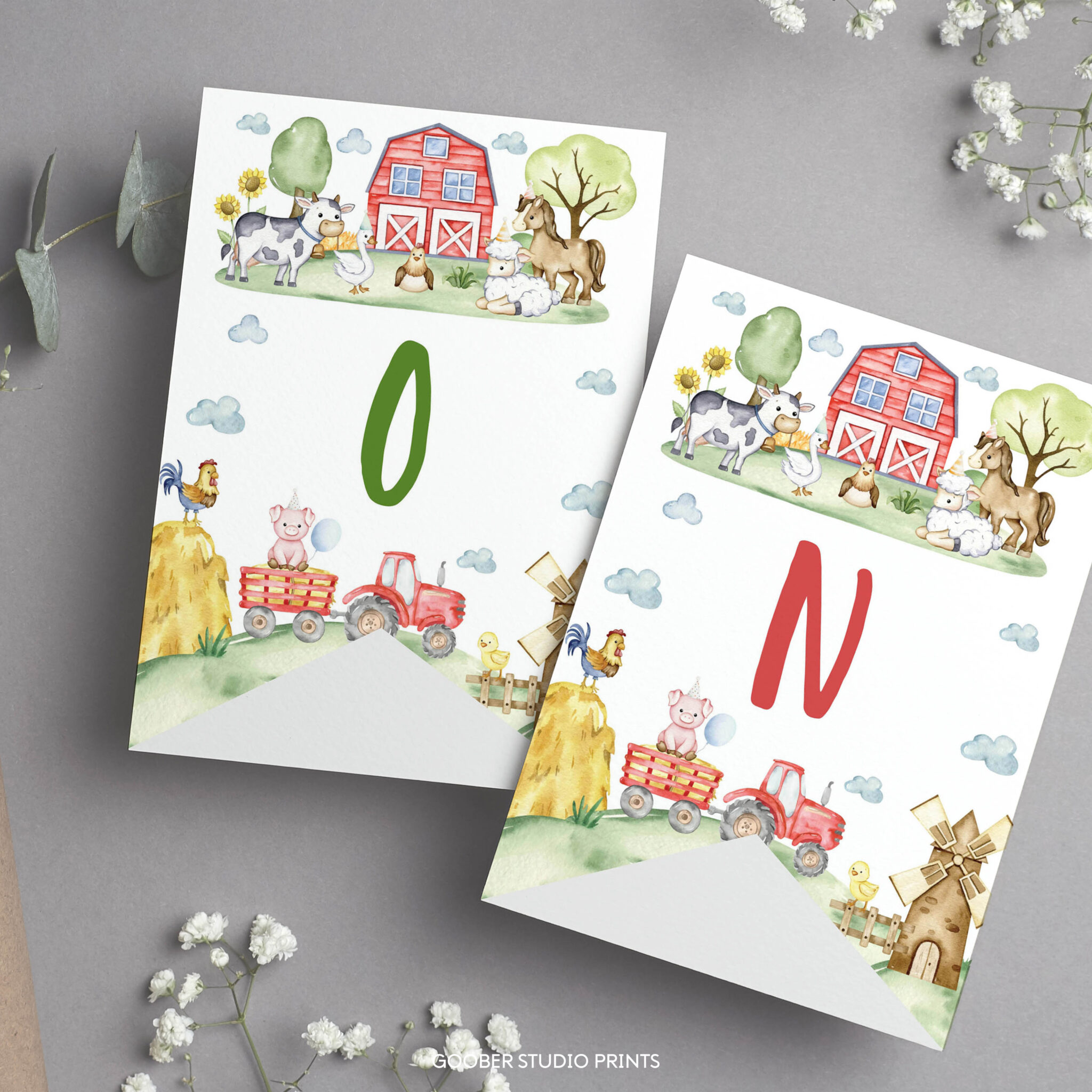 Farm Birthday Party Highchair Banner 3 Farm Birthday Party Highchair Banner - Image 3