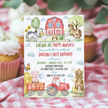 Farm Birthday Party Invitation