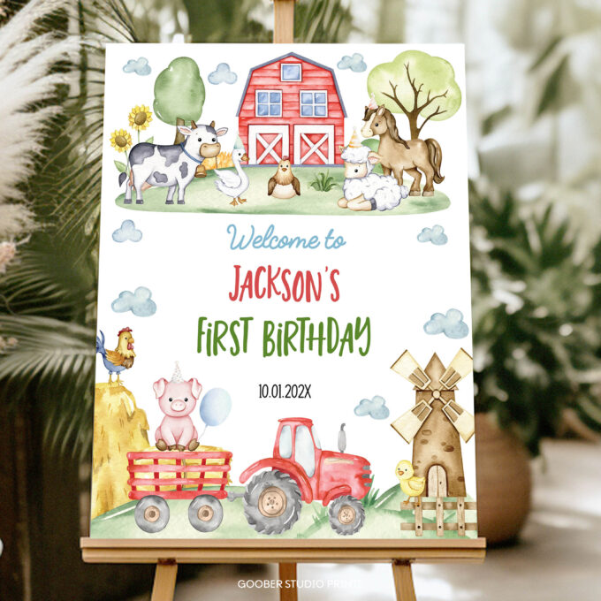 Farm Birthday Party Welcome Sign - Image 2