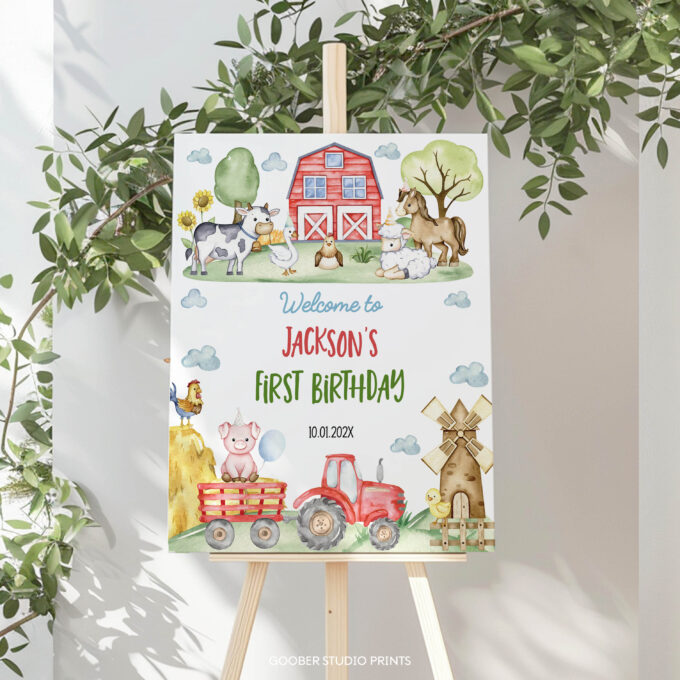 Farm Birthday Party Welcome Sign - Image 3