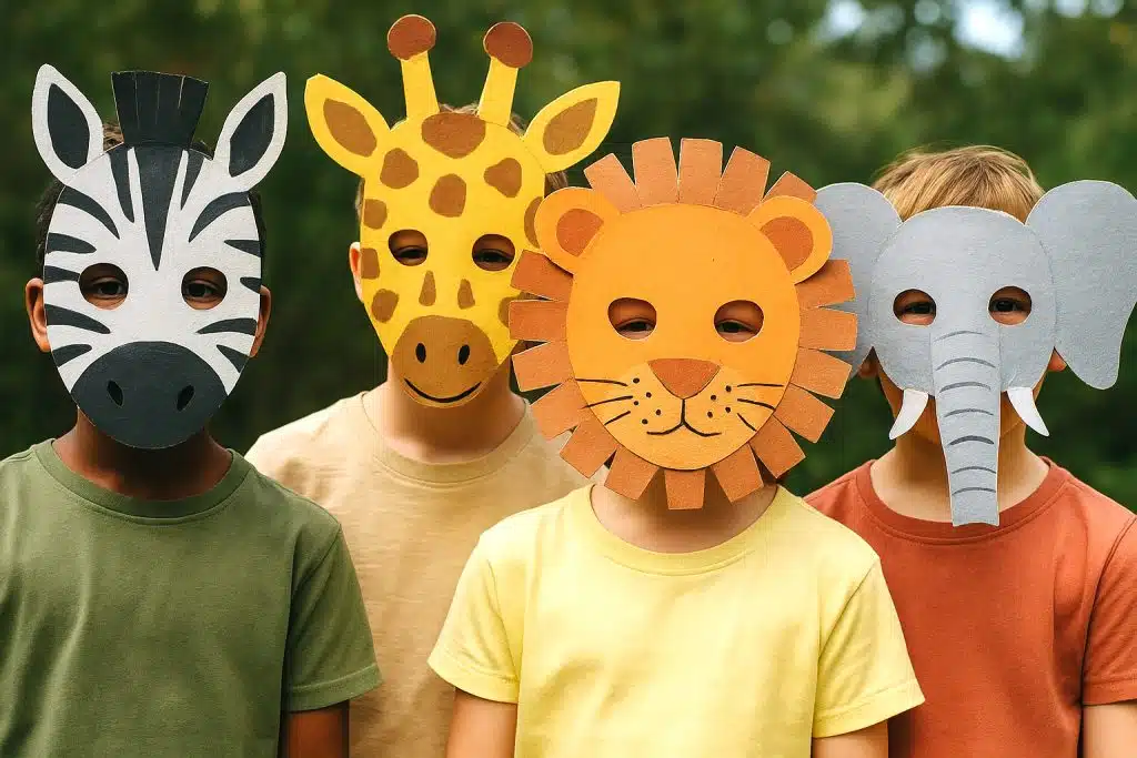 homemade masks birthday activity