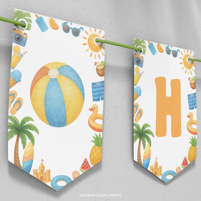 Summer Happy Birthday Banner - Image 3