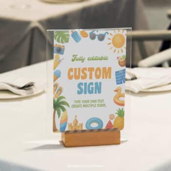 Summer Birthday Custom Sign