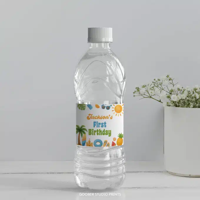 Summer Birthday Water Bottle Label - Image 7