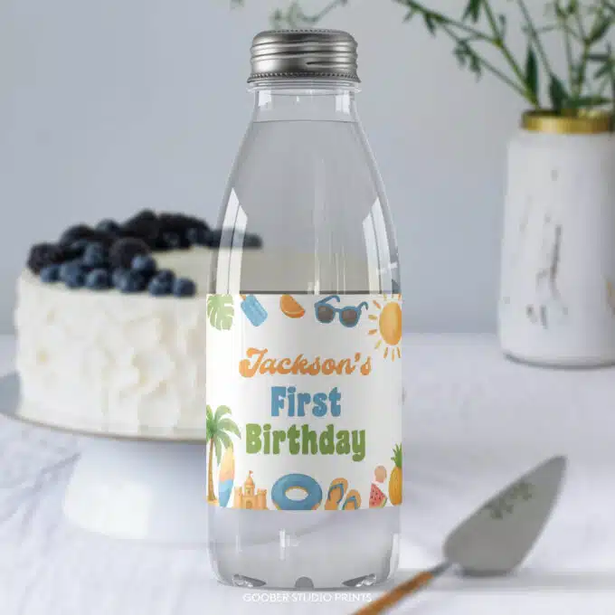 Summer Birthday Water Bottle Label - Image 8