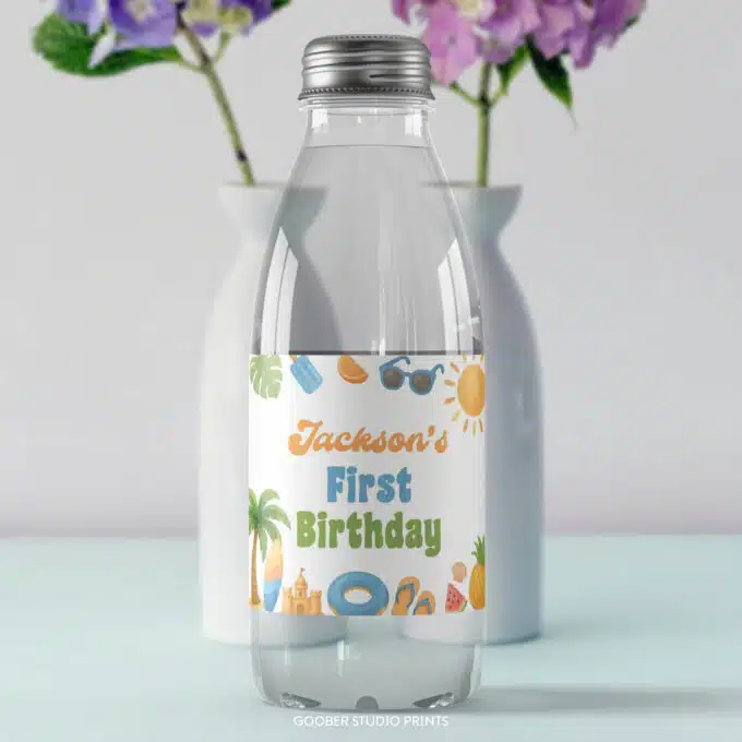 Summer Birthday Water Bottle Label - Image 10