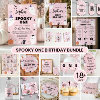 Halloween Spooky One Birthday Party Bundle