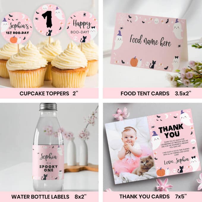 Halloween Spooky One Birthday Party Invitation Bundle - Image 4