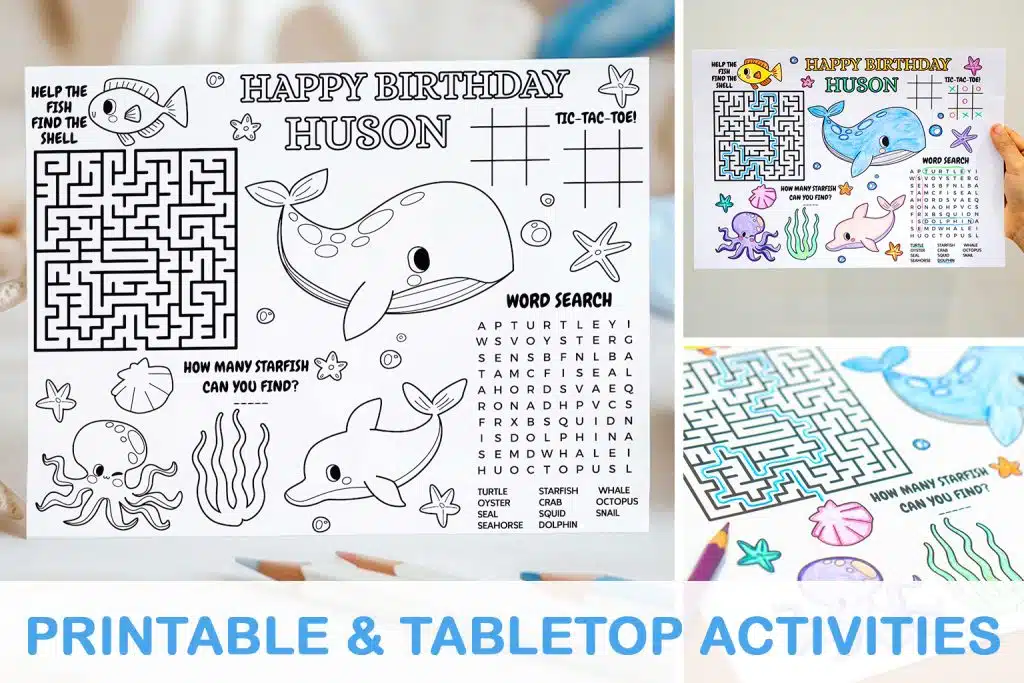 printable and tabletop activities
