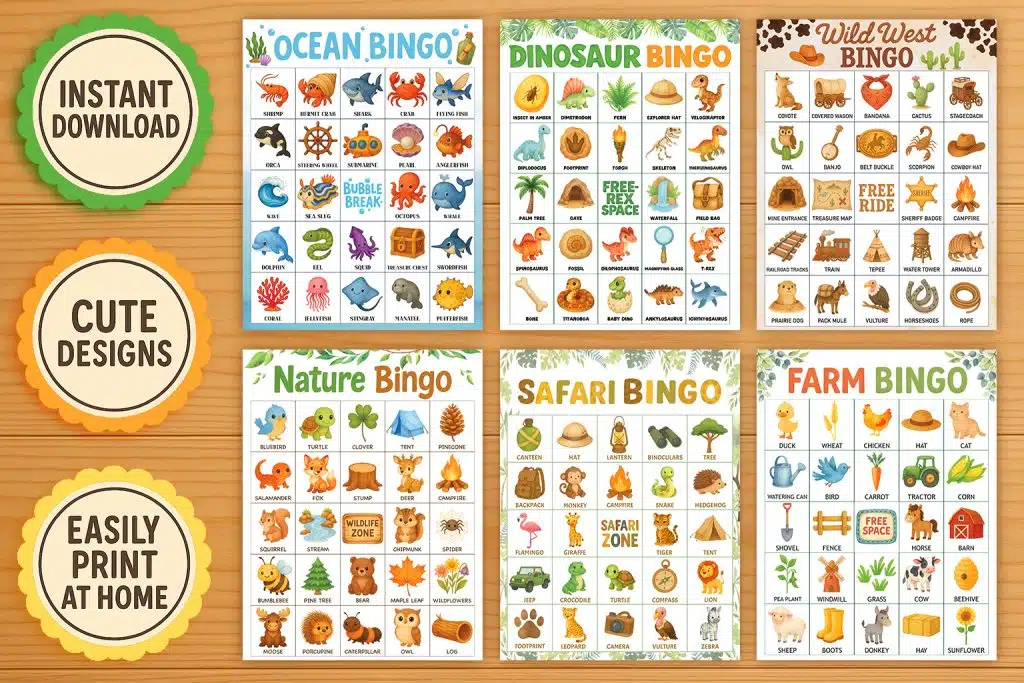 printable bingo cards birthday game