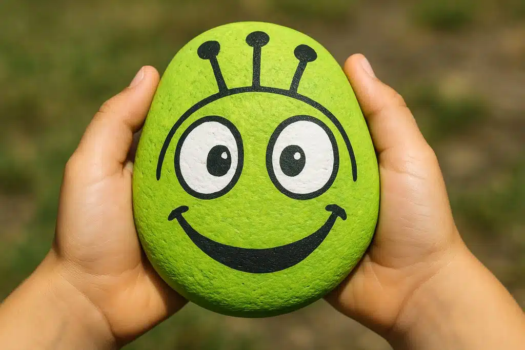 rock painting birthday party activity