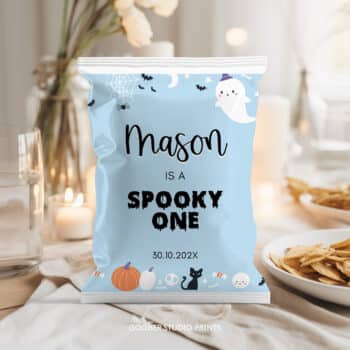 Spooky One Birthday Party Chip Bags