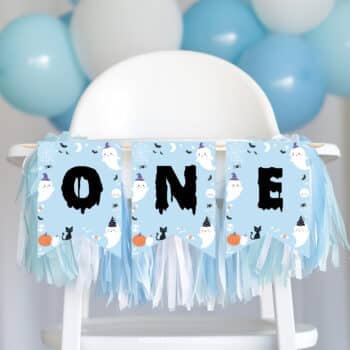 Spooky One Birthday Party Highchair Banner