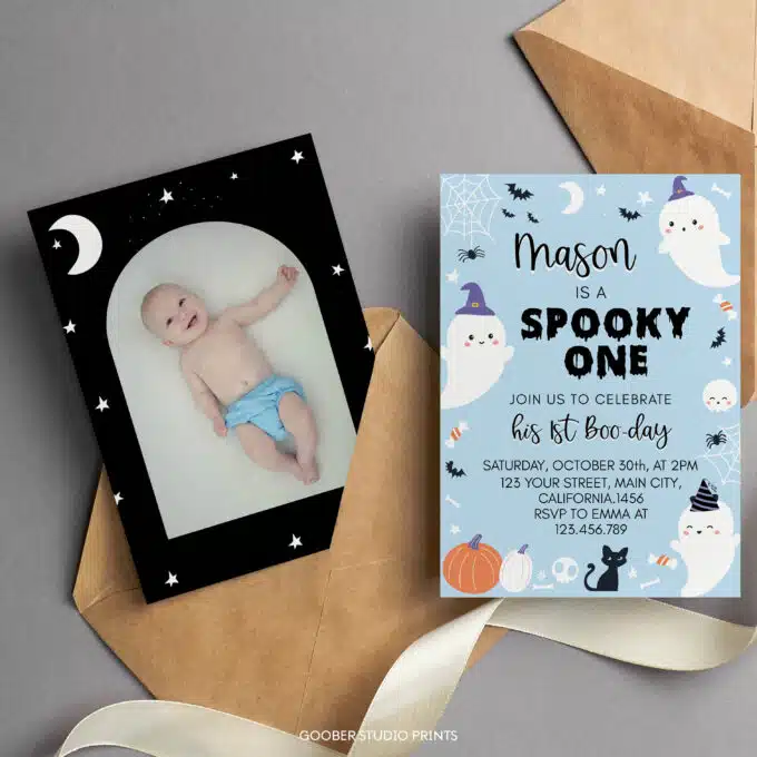 Spooky One 1st Birthday Party Invitation - Image 7