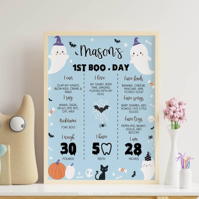 Spooky One Birthday Party Milestone Poster - Image 3