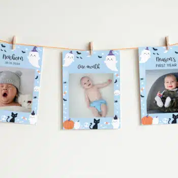 Spooky One Birthday Party Monthly Photo Banner