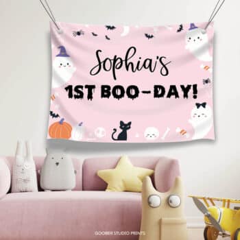 Spooky One Birthday Party Backdrop