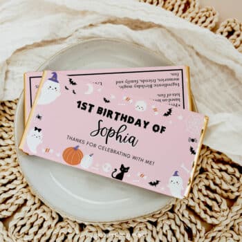Halloween Birthday Party Chocolate Bar Wrappers