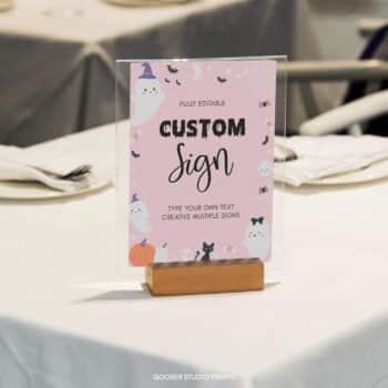 Halloween Birthday Party Custom Sign