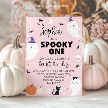 Spooky One 1st Birthday Party Invitation
