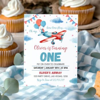 Airplane Birthday Invitation