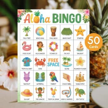 Aloha Bingo Printable Party Game