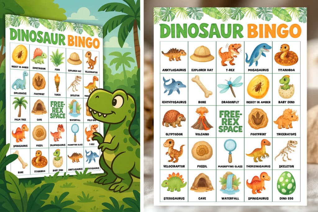 dinosaur bingo printable for kids