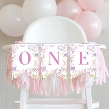 Pastel Under The Sea Birthday Highchair Banner