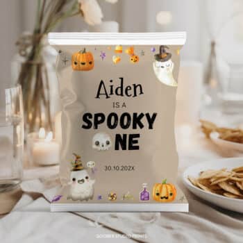 Spooky One Birthday Party Chip Bags