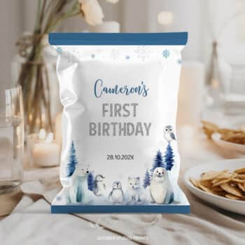 Winter Birthday Chip Bags