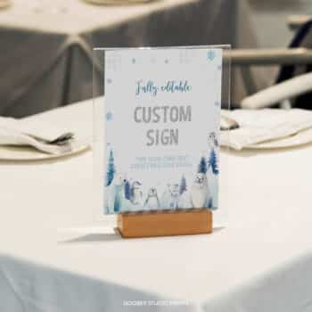 Winter Birthday Custom Sign